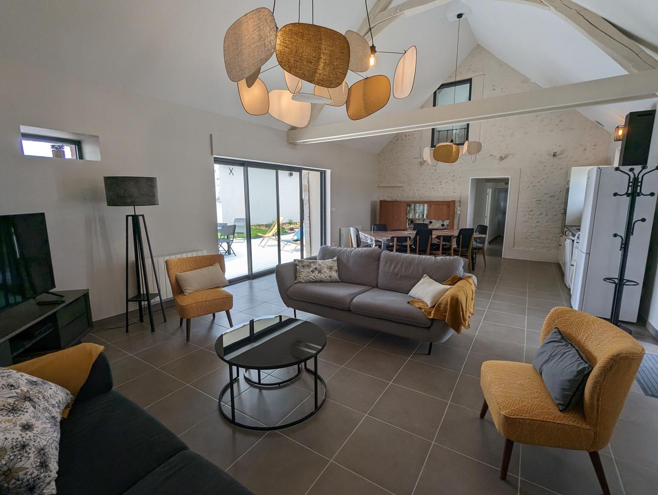 espace de vie au gite de groupe